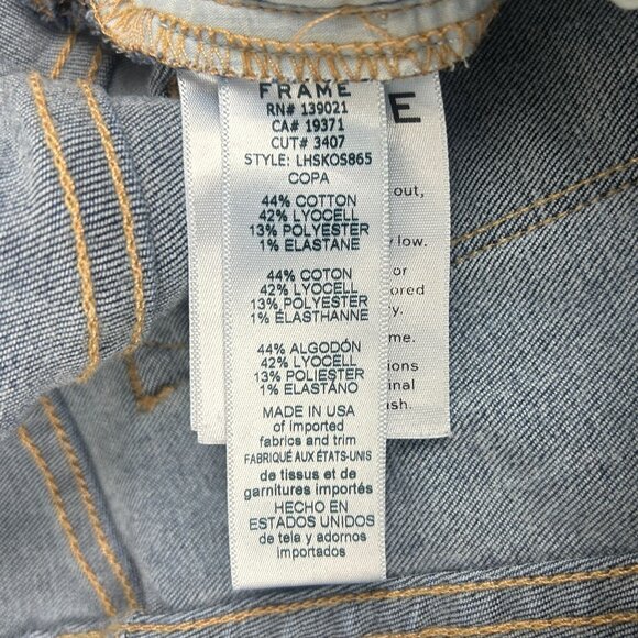 Frame Le High Skinny Jeans Womens 29 Blue Split Ankle Five Pocket - Picture 8 of 12